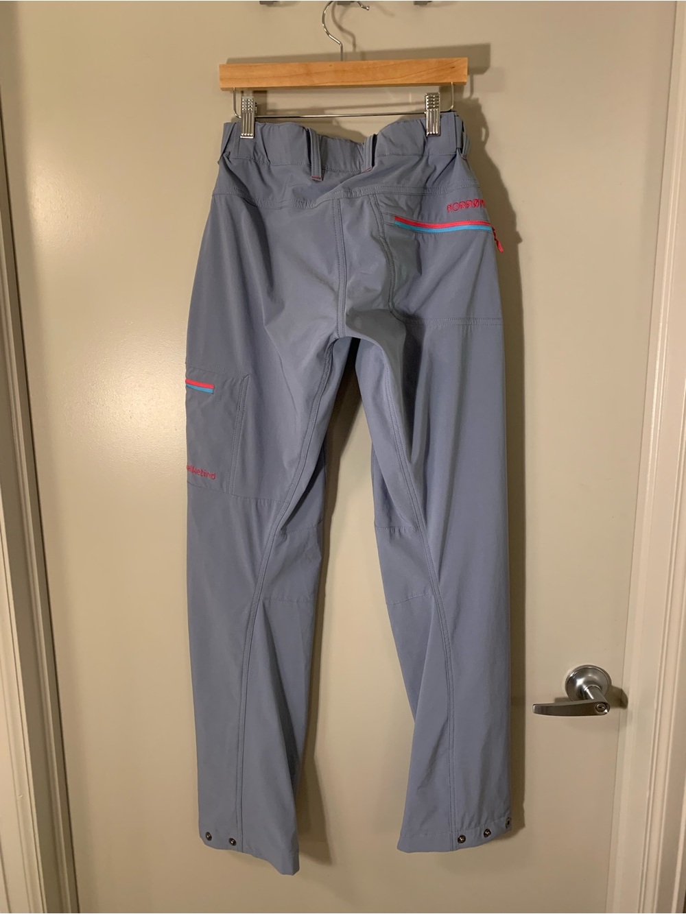 Light Blue Hiking Pants with Pink Accents - Picture 2 of 5